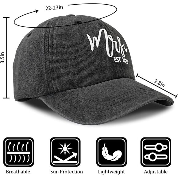 Mrs Embroidered Cotton Baseball Cap for Wedding Bridal Shower Honeymoon main image 8
